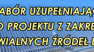 Kolektory słoneczne – nabór uzupełniający